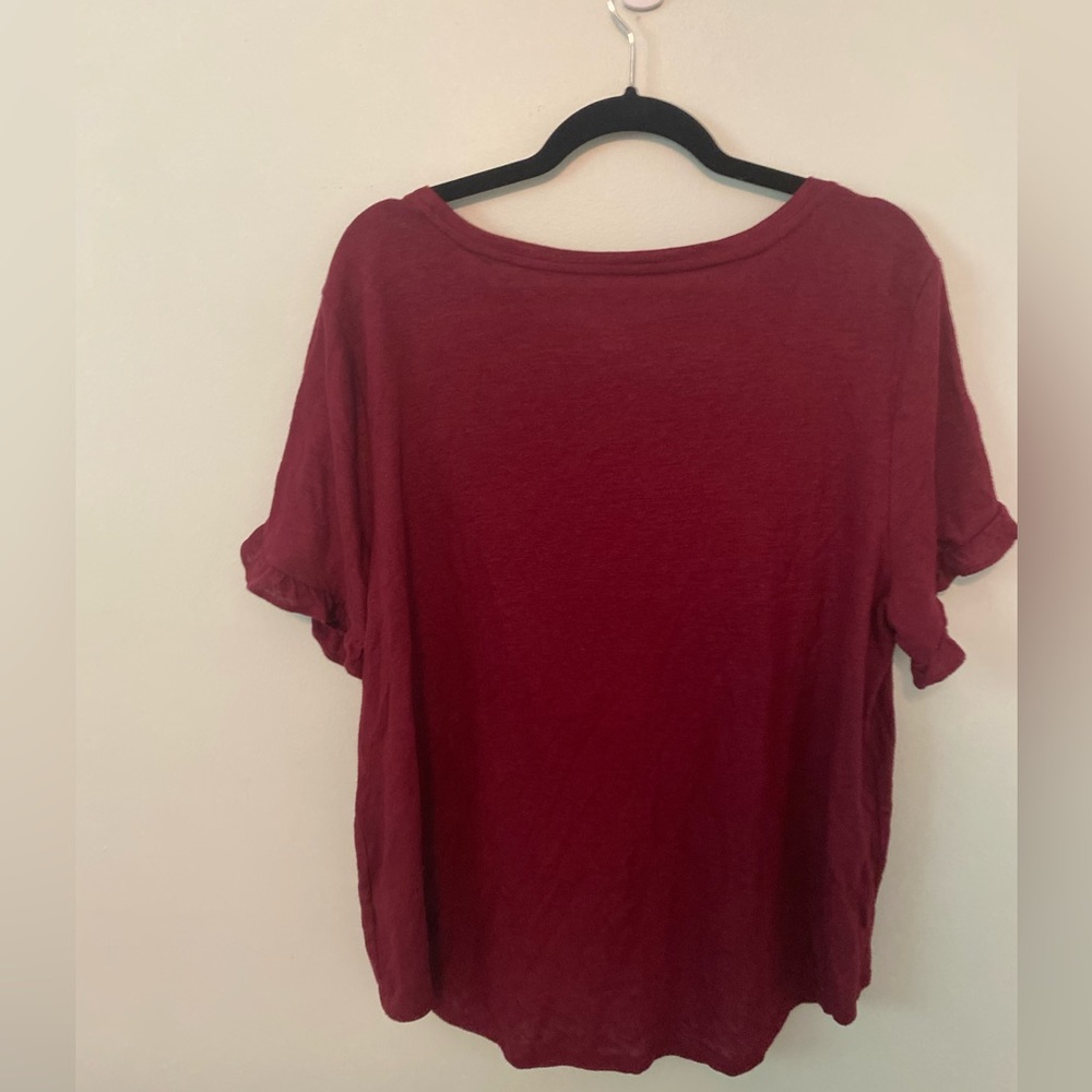 A new day maroon top with ruffle detail - Picture 5 of 5